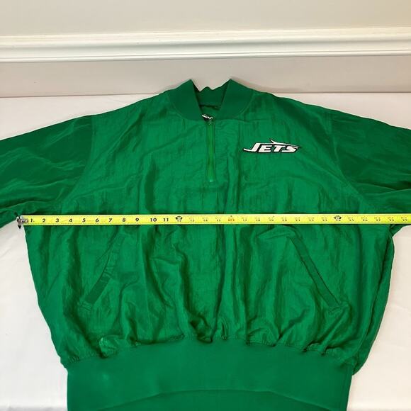 VTG 90s NEW YORK JETS ProLine Starter NFL Pullover 1/4 Zip Jacket Size XXL 2XL - Picture 10 of 11